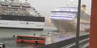 Tormenta rompe las amarras del Celebrity Constellation