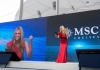 Michelle Hunziker inviatada de honor en el bautismo de Msc Grandiosa