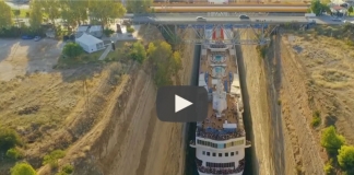 Ms Braemar, el crucero mas grande en cruzar en Canal de Corinto