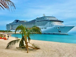 Msc Divina llega por primera vez a la isla Msc Ocean Cay en Bahamas