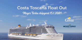 Costa Cruceros celebra la flotación de su barco Costa Toscana