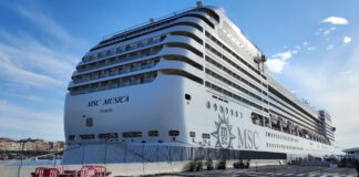 Tres naves de Msc Cruceros juntas en el Puerto de Buenos Aires
