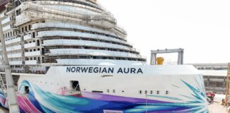 NCL marca un hito histórico con la flotadura del Norwegian Aura en Italia